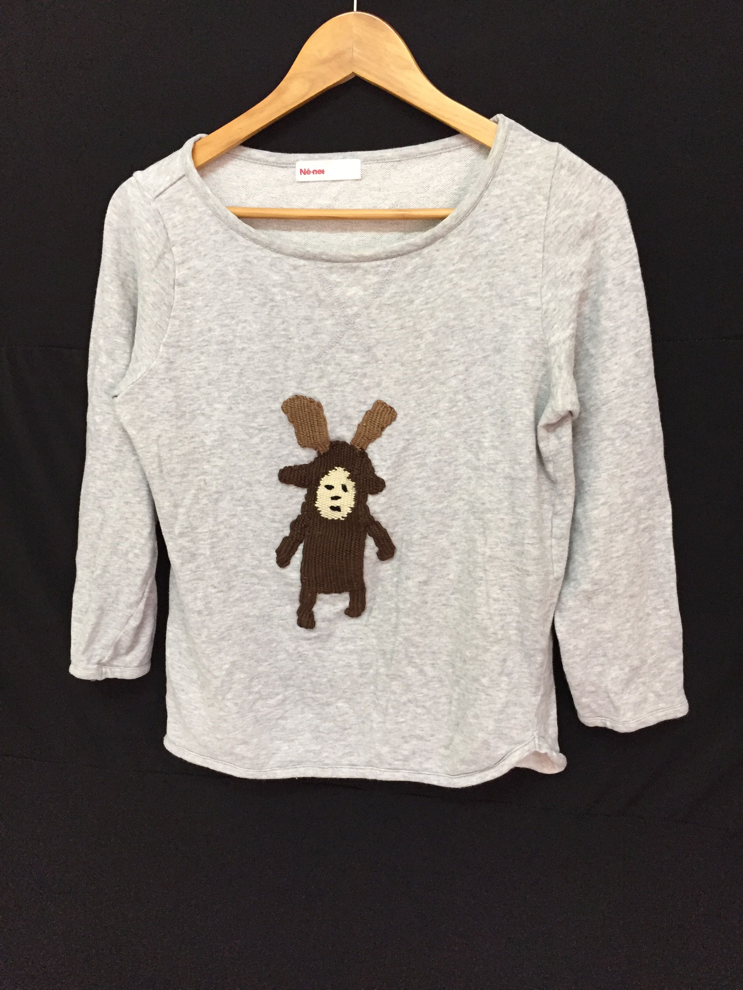 Ne-Net 3D embroidered deer costume cartoon sweatshirt Size M / US 6-8 / IT 42-44 - 2 Thumbnail