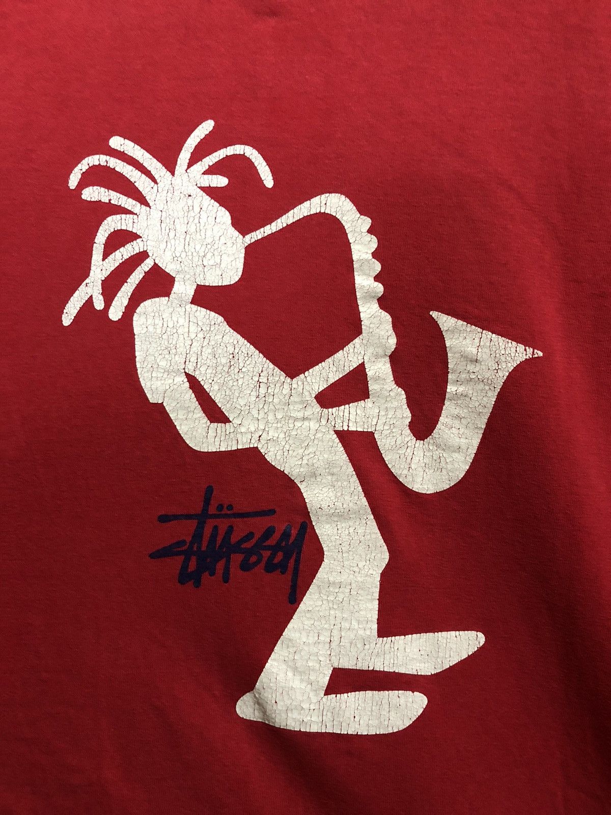 Stussy × Vintage Vintage 90s Stussy Saxophone Trumpet Made In USA Size US L / EU 52-54 / 3 - 7 Thumbnail
