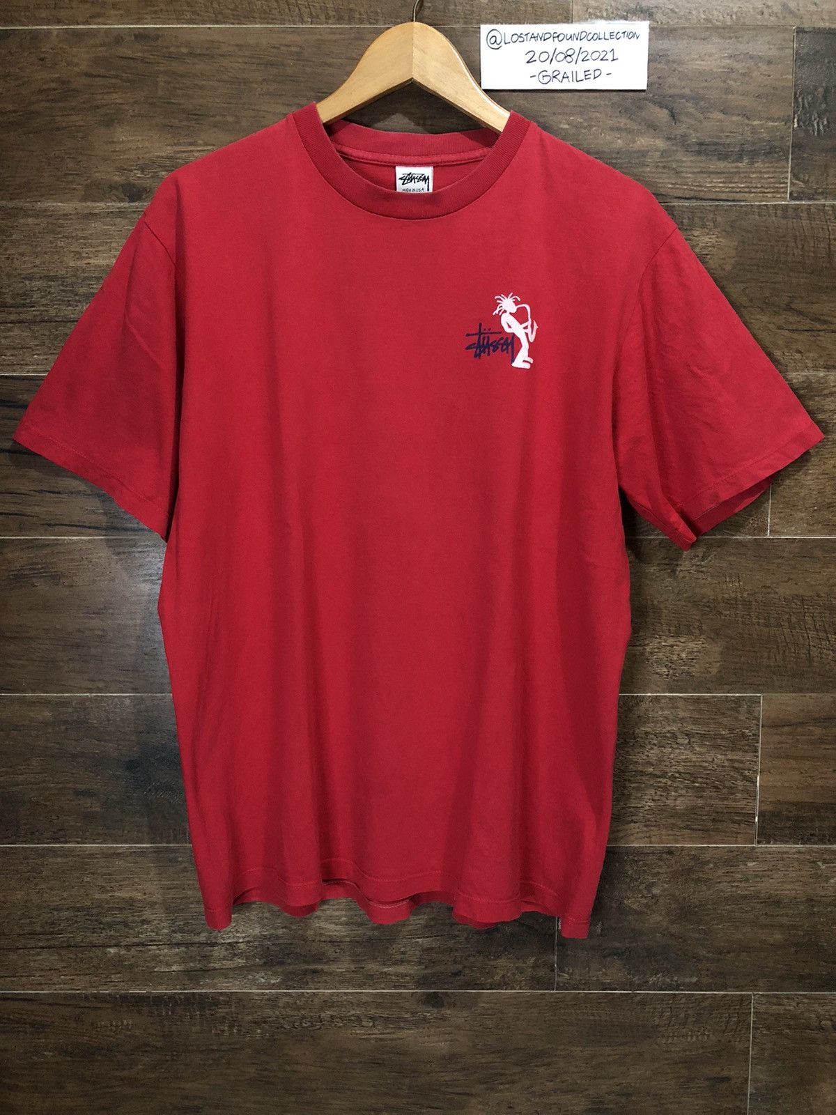 Stussy × Vintage Vintage 90s Stussy Saxophone Trumpet Made In USA Size US L / EU 52-54 / 3 - 3 Thumbnail
