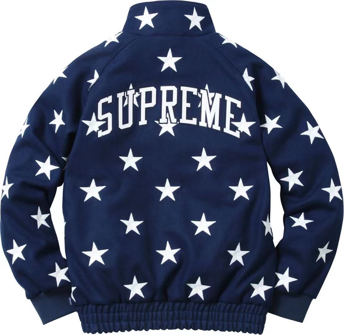Supreme *Rare*Supreme FW16 Stars Zip Stadium Jacket Navy size L Size US L / EU 52-54 / 3 - 1 Thumbnail