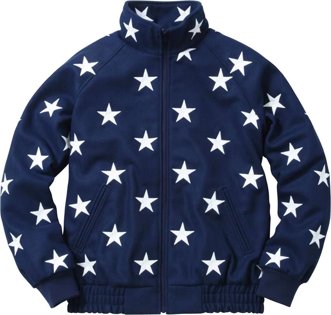 Supreme *Rare*Supreme FW16 Stars Zip Stadium Jacket Navy size L Size US L / EU 52-54 / 3 - 2 Thumbnail