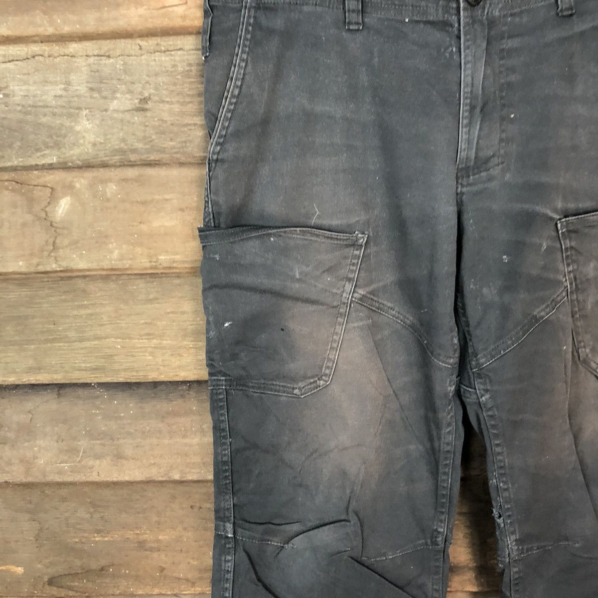 Japanese Brand Glodiotors Dark Blue Cargo multi pocket tactical Pants #7071 Size US 32 / EU 48 - 6 Thumbnail
