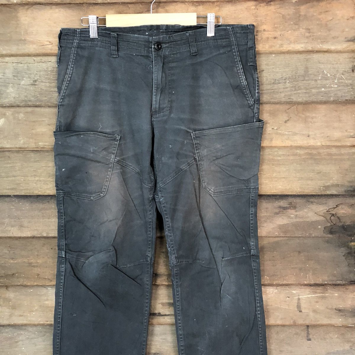 Japanese Brand Glodiotors Dark Blue Cargo multi pocket tactical Pants #7071 Size US 32 / EU 48 - 2 Thumbnail