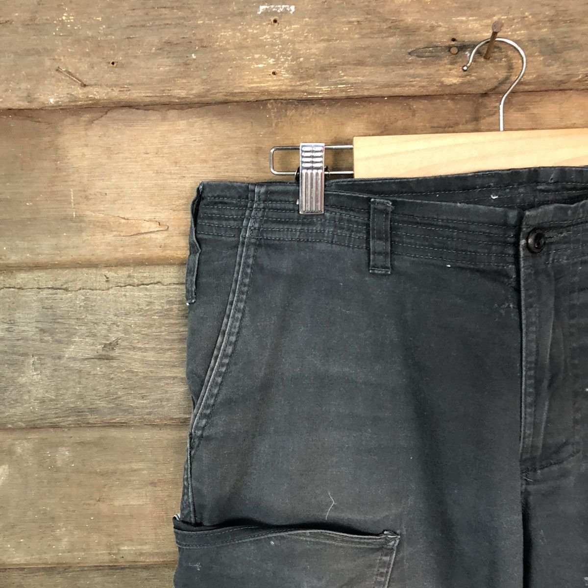 Japanese Brand Glodiotors Dark Blue Cargo multi pocket tactical Pants #7071 Size US 32 / EU 48 - 4 Thumbnail