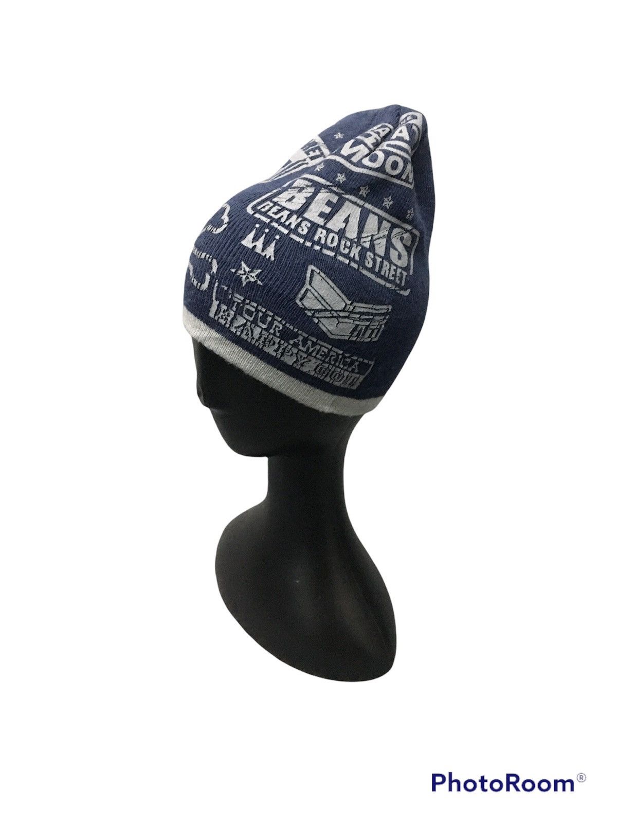 Japanese Brand Beans Rock Street Big Skull Beanie Hat Size ONE SIZE - 3 Thumbnail