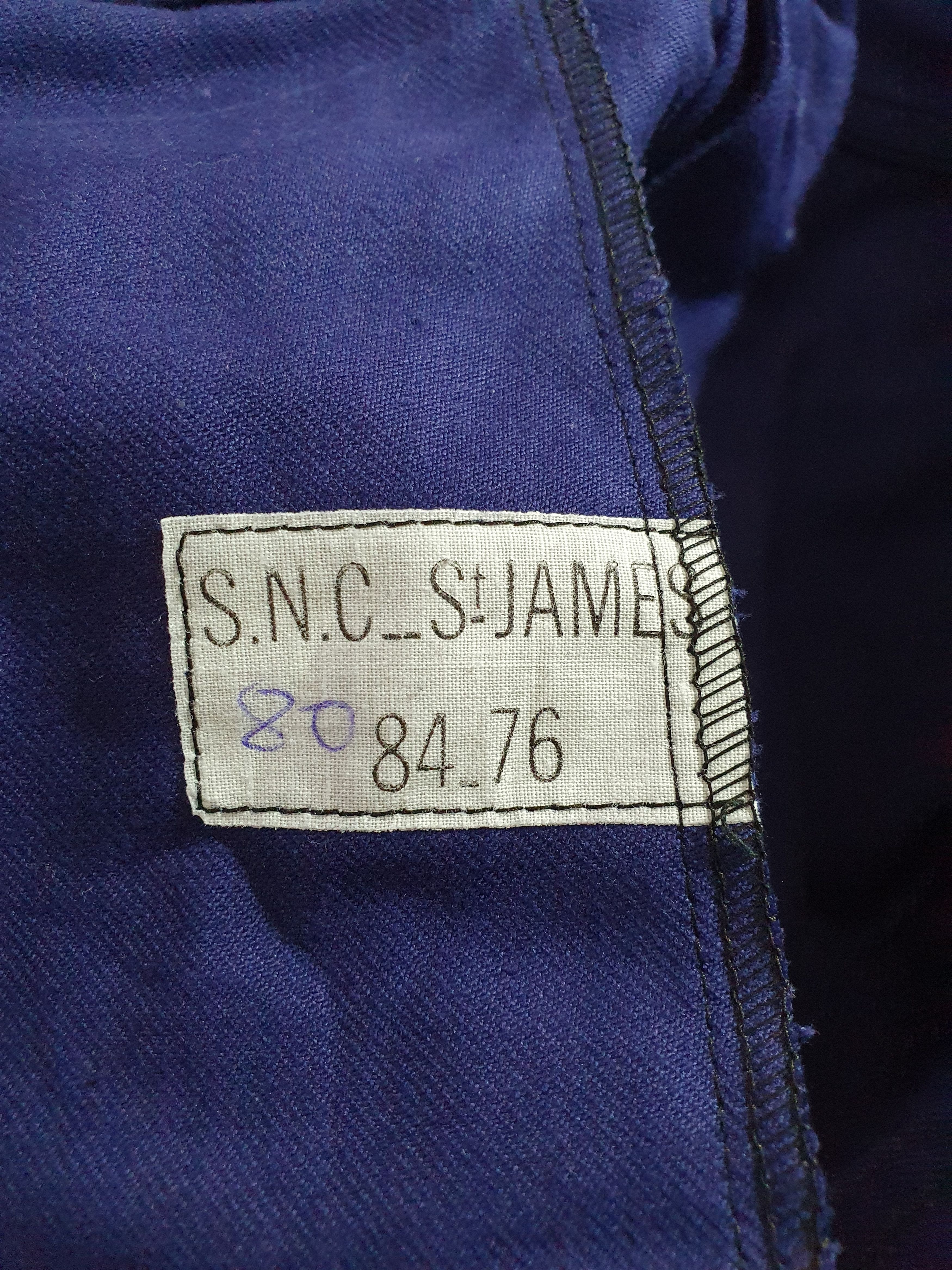 Le Laboureur × Vetra × Vintage Moleskin 50s Vintage St James Worker Pants Navy Size US 32 / EU 48 - 4 Thumbnail
