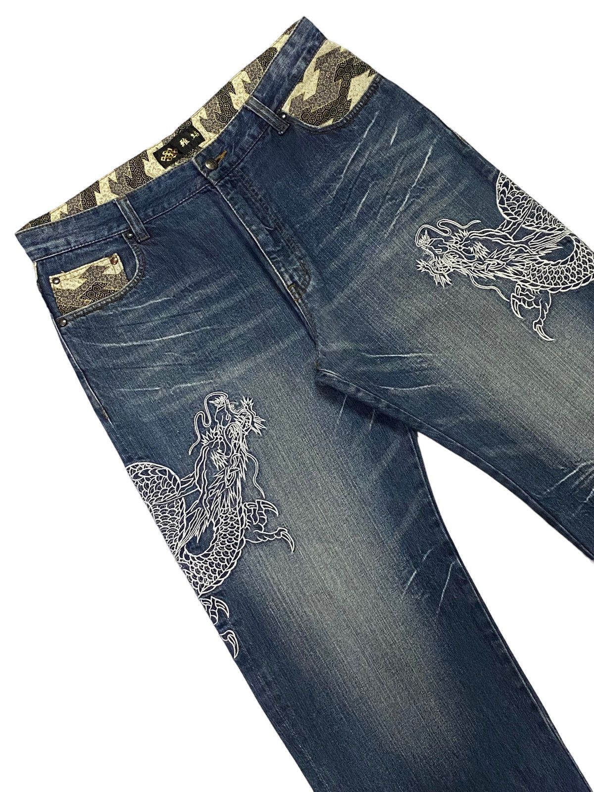 Japanese Brand Japanese Brand Embroidery Dragon Denim Pants Size US 34 / EU 50 - 17 Thumbnail