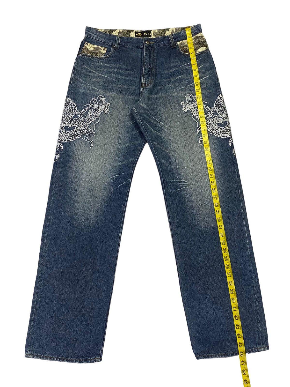 Japanese Brand Japanese Brand Embroidery Dragon Denim Pants Size US 34 / EU 50 - 6 Thumbnail