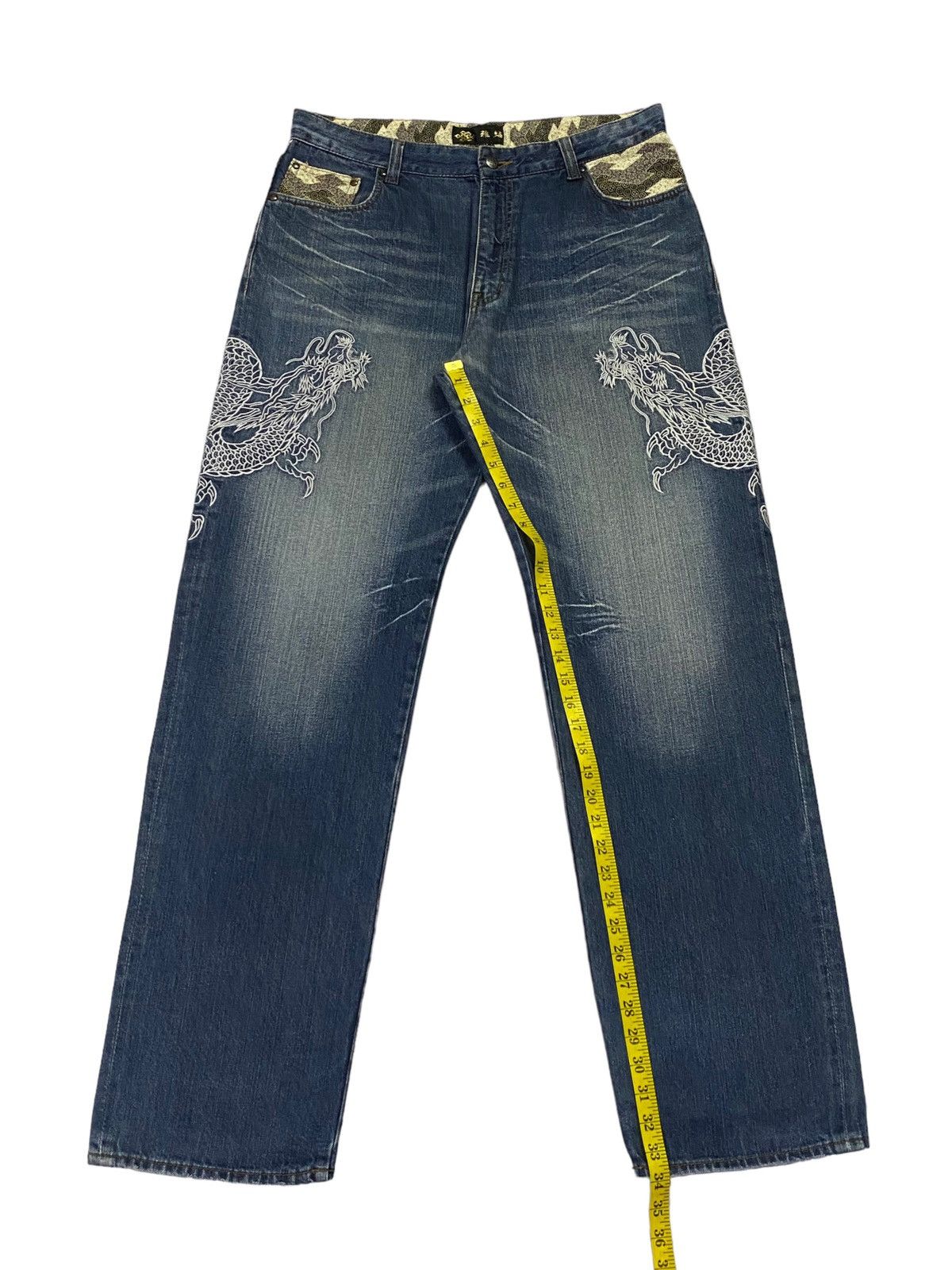Japanese Brand Japanese Brand Embroidery Dragon Denim Pants Size US 34 / EU 50 - 7 Thumbnail