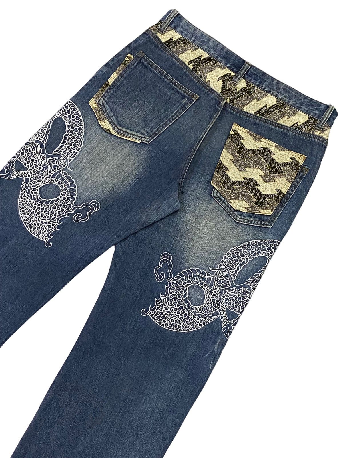 Japanese Brand Japanese Brand Embroidery Dragon Denim Pants Size US 34 / EU 50 - 16 Thumbnail