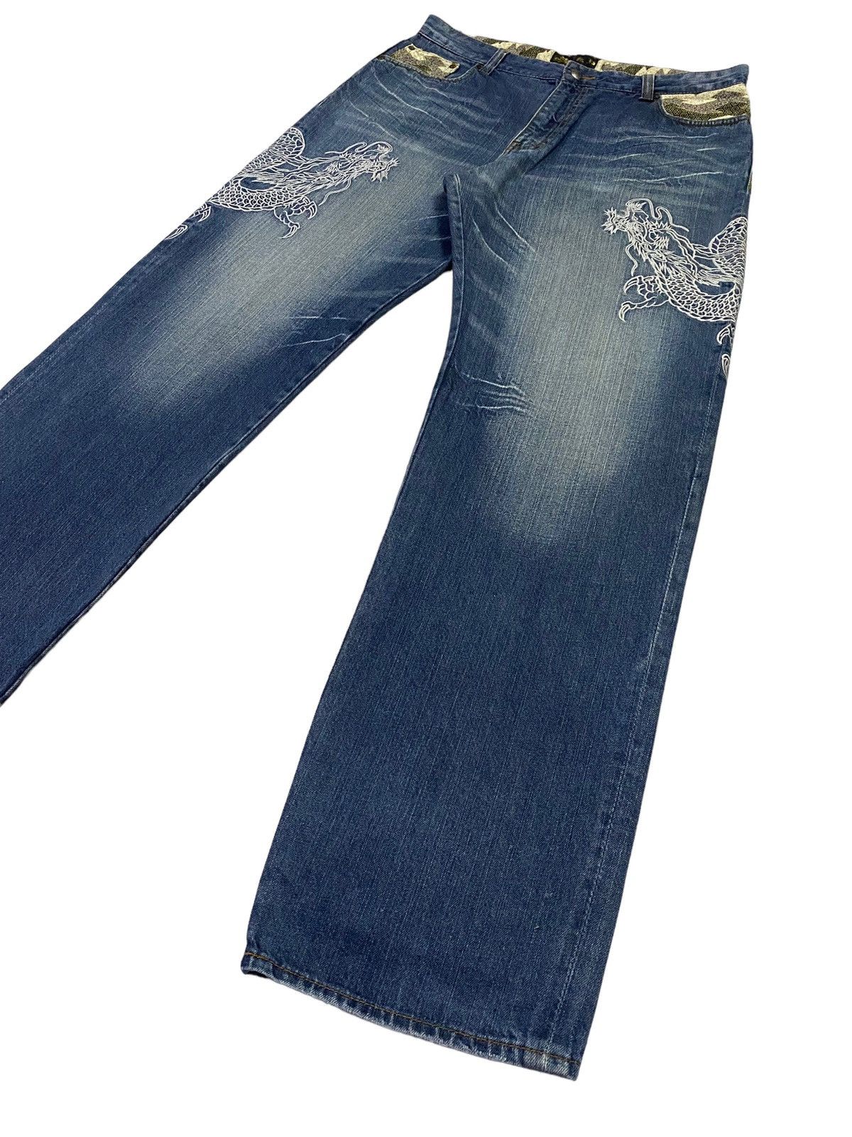 Japanese Brand Japanese Brand Embroidery Dragon Denim Pants Size US 34 / EU 50 - 21 Thumbnail