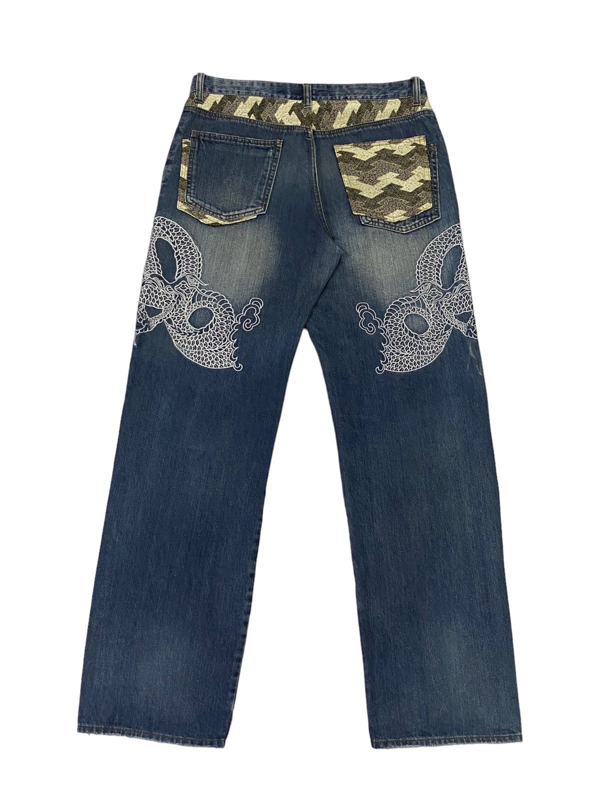 Japanese Brand Japanese Brand Embroidery Dragon Denim Pants Size US 34 / EU 50 - 3 Thumbnail