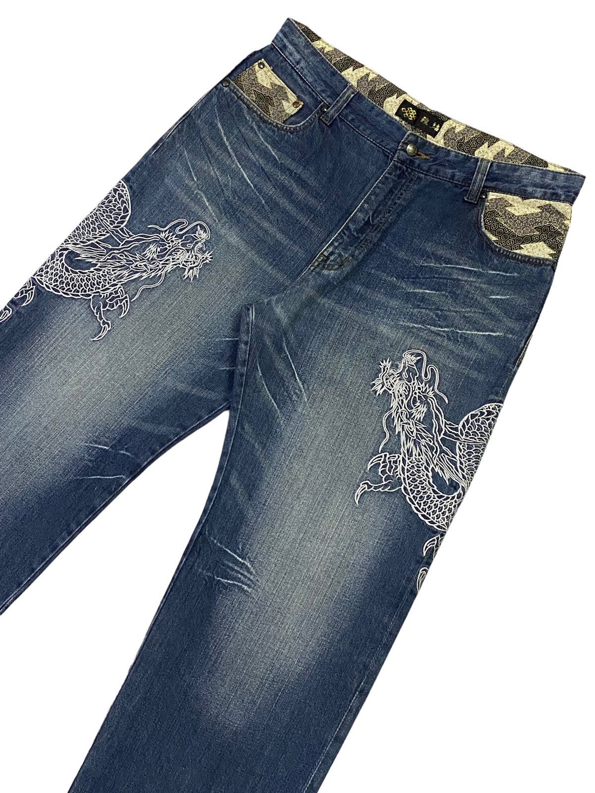 Japanese Brand Japanese Brand Embroidery Dragon Denim Pants Size US 34 / EU 50 - 14 Thumbnail
