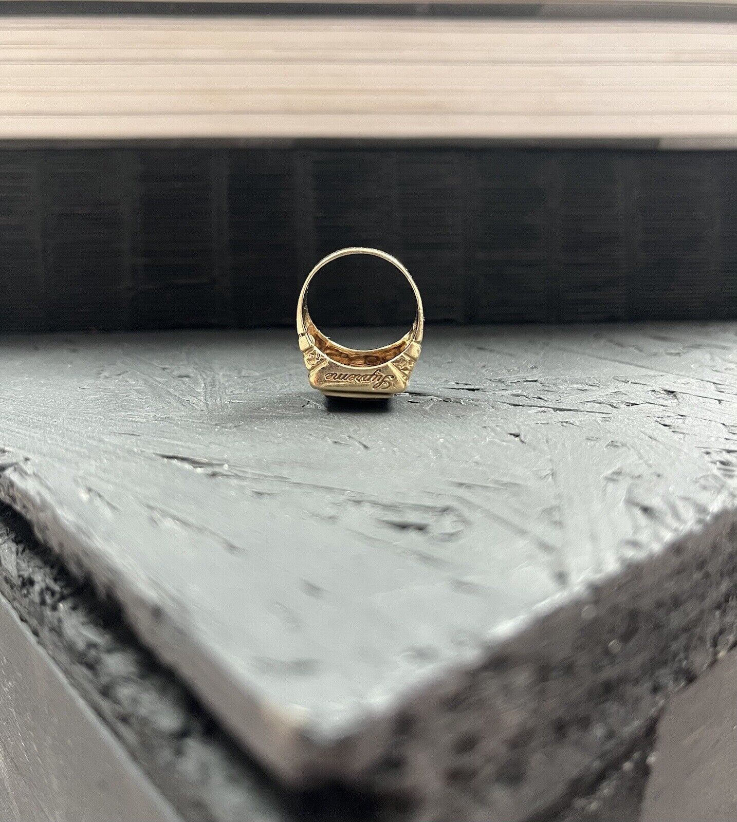 Supreme S/S14 Onyx Pinky Ring | Grailed