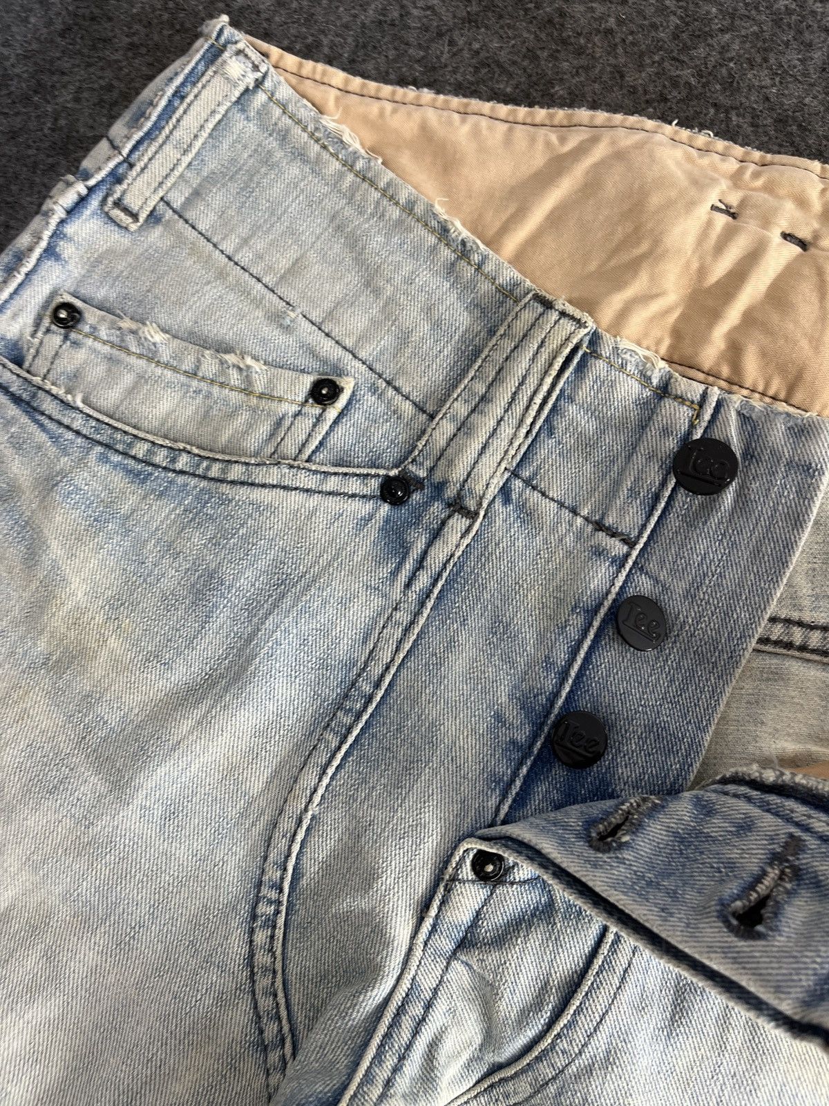 Lee Vintage Lee Low Waisted Distressed Jeans - J893 Size US 30 / EU 46 - 5 Thumbnail