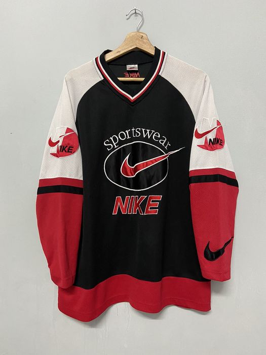 Nike Vintage 90's Nike Sportwear Hockey Ice Jersey Long Sleeve