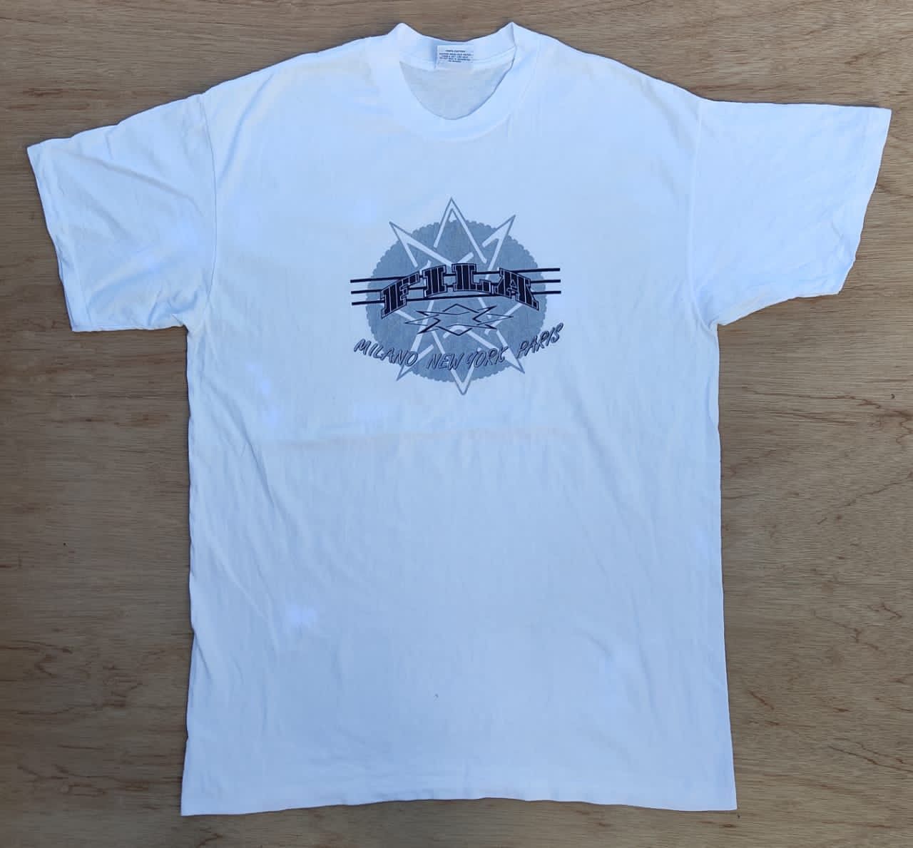image of Vintage Tee D - 8 Fila in White, Men's (Size Large)