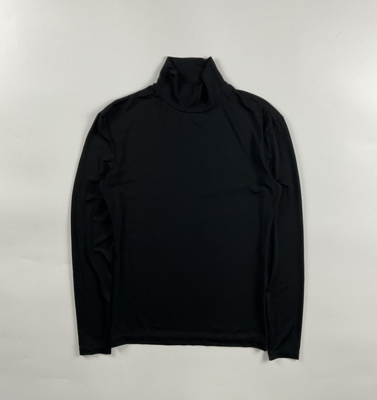 image of Issey Miyake Steve Jobs Mock Neck Shirt in Black, Men's (Size Small)