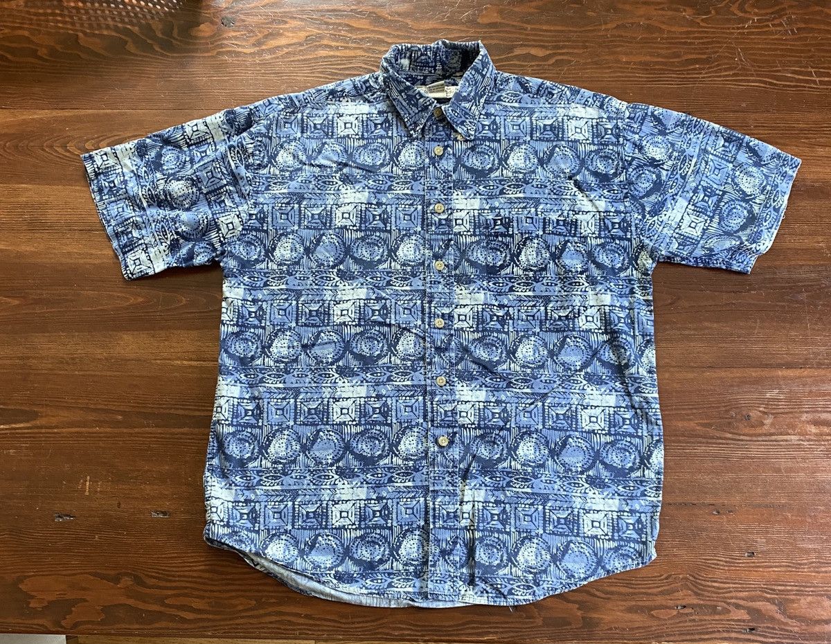 Vintage Vintage 90’s Crossings Sueded Hawaiian Style Button Up Size US M / EU 48-50 / 2 - 2 Thumbnail