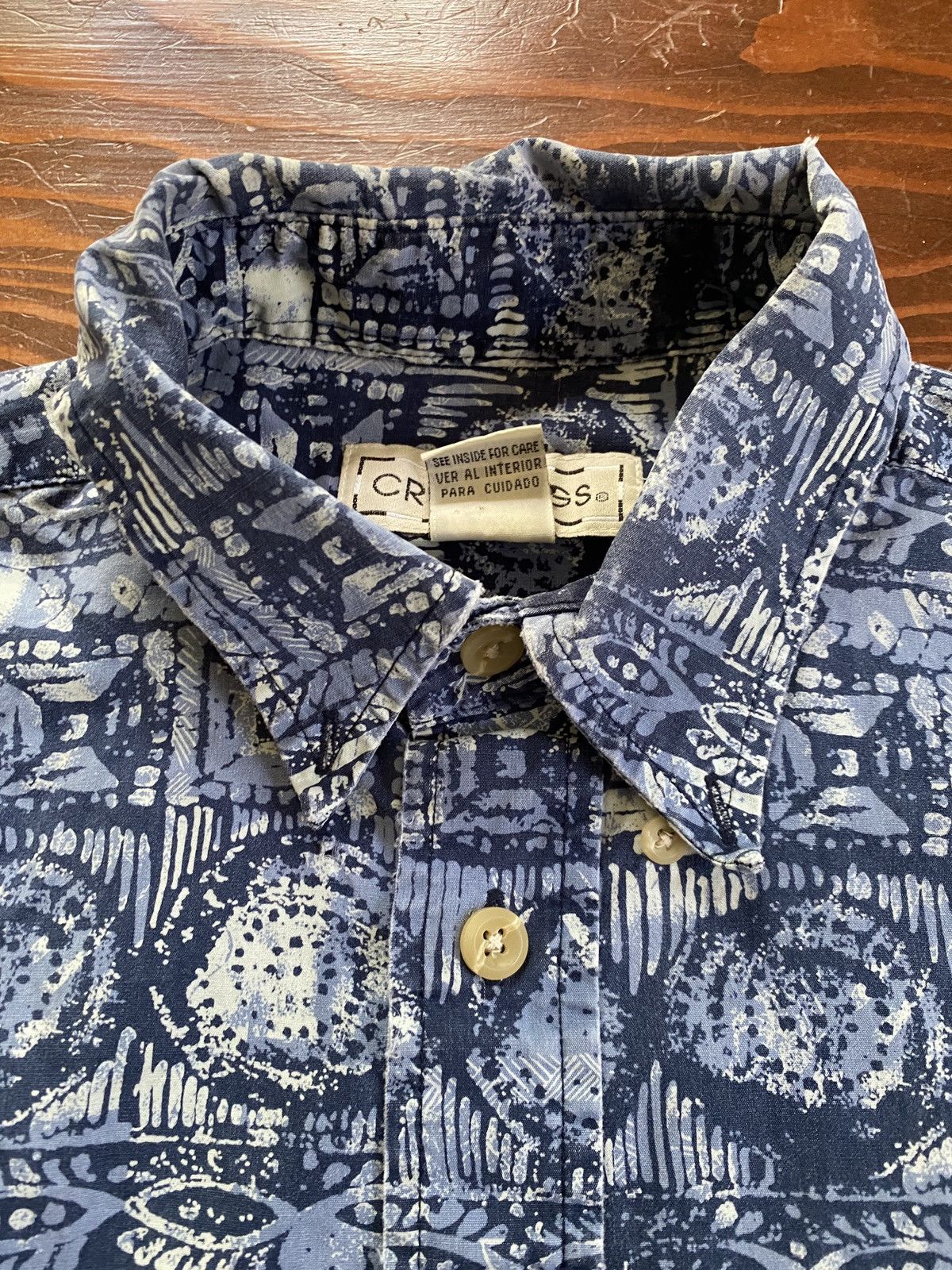 Vintage Vintage 90’s Crossings Sueded Hawaiian Style Button Up Size US M / EU 48-50 / 2 - 8 Thumbnail