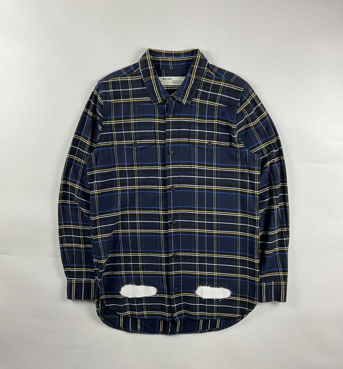 Off-White Off White Diagonal Spray Flannel Shirt Size US S / EU 44-46 / 1 - 2 Thumbnail