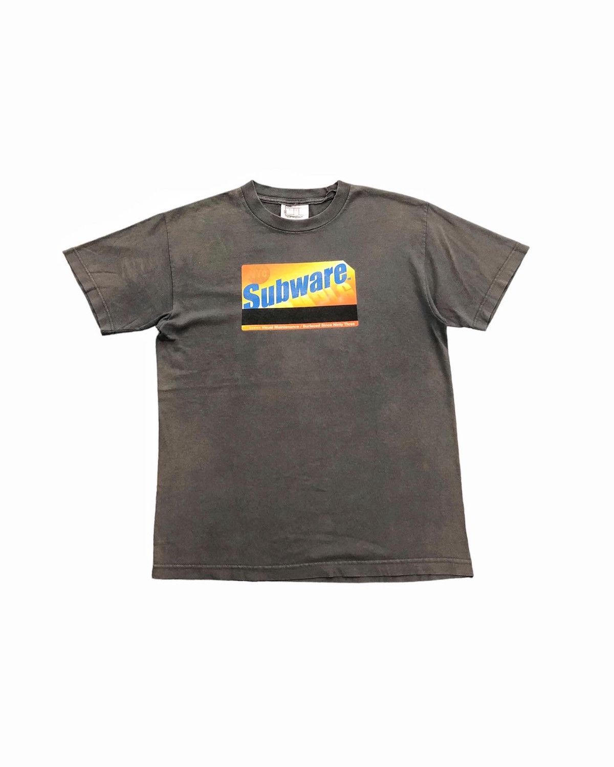 image of 90's Vintage Subware Tee in Ash Grey, Men's (Size Medium)