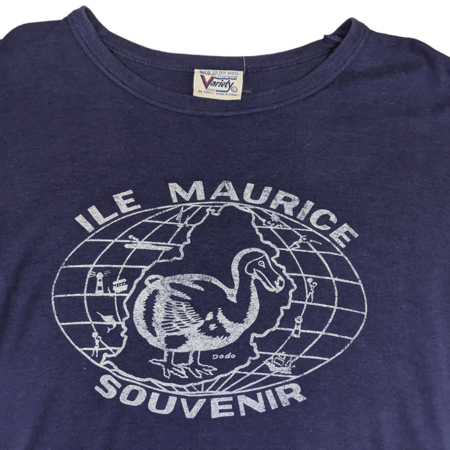 Vintage 70's ILE MAURICE Mauritius Souvenir Tee Single Stitches Size L / US 10 / IT 46 - 4 Thumbnail