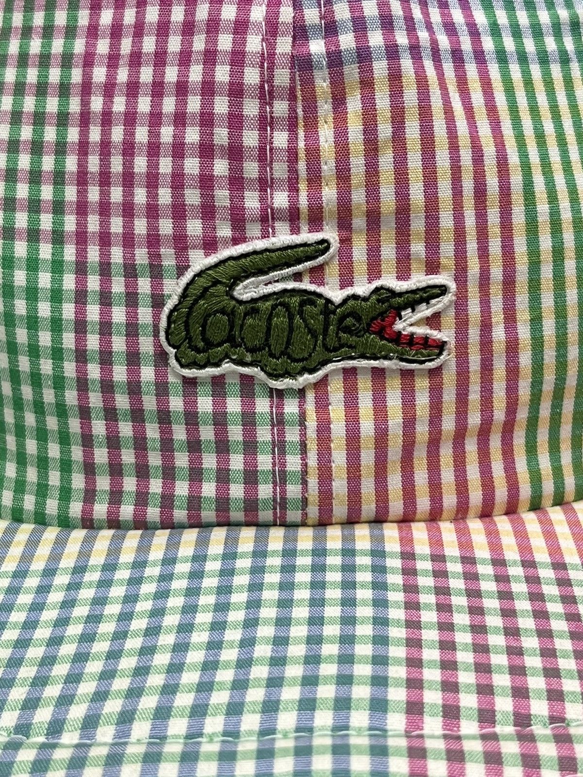 Lacoste 🔥Vtg 80’s LACOSTE Hype Small Check Multicolor Snapback Hat Size ONE SIZE - 4 Thumbnail