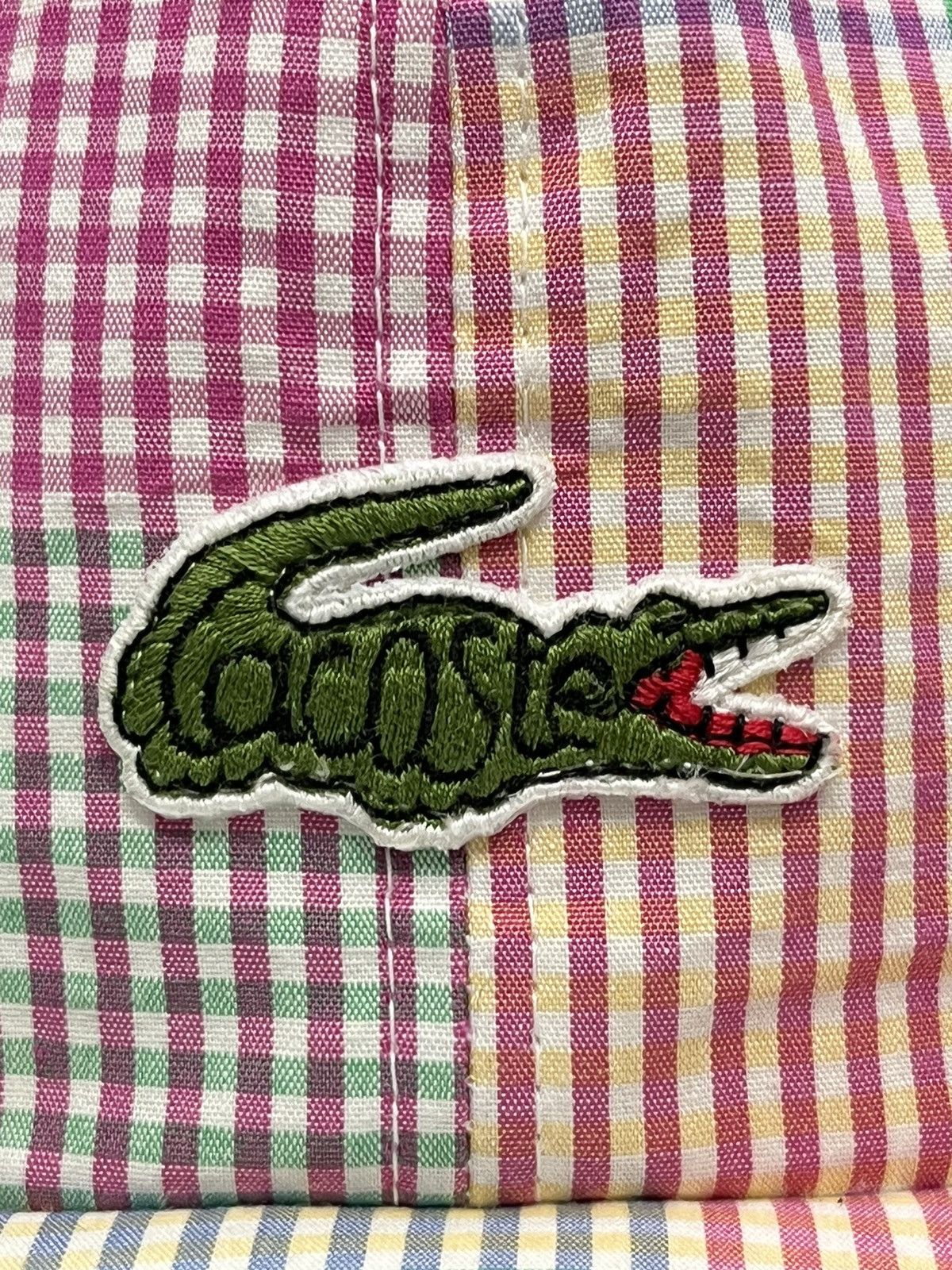 Lacoste 🔥Vtg 80’s LACOSTE Hype Small Check Multicolor Snapback Hat Size ONE SIZE - 5 Thumbnail