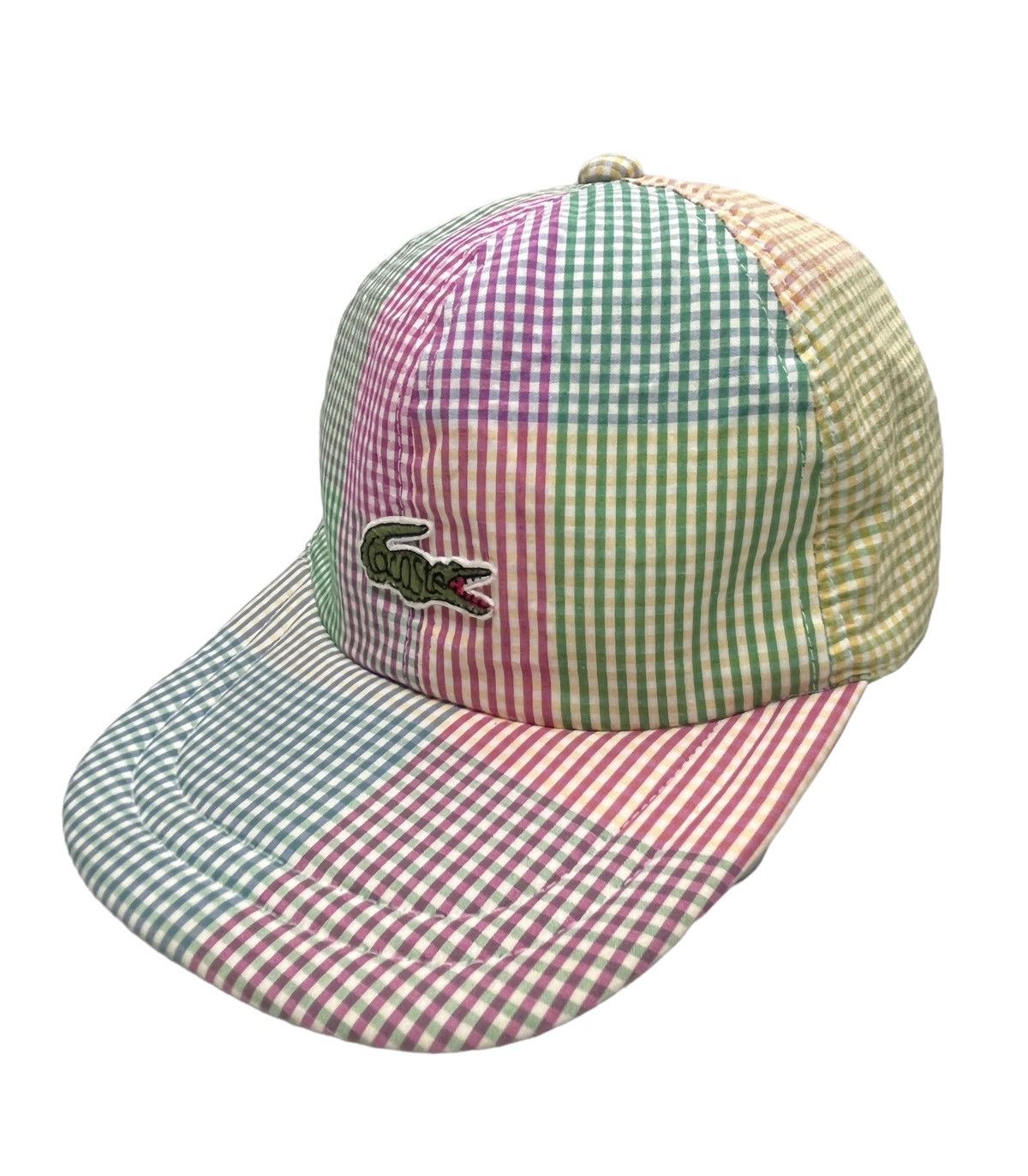 Lacoste 🔥Vtg 80’s LACOSTE Hype Small Check Multicolor Snapback Hat Size ONE SIZE - 2 Thumbnail