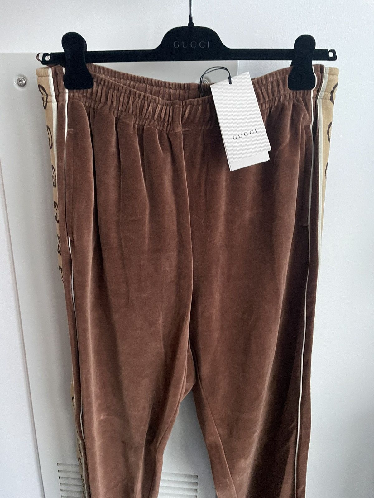 Gucci Super Runway GG Logo Chenille Velour Jogging Tracksuit Pant Size US 34 / EU 50 - 14 Thumbnail