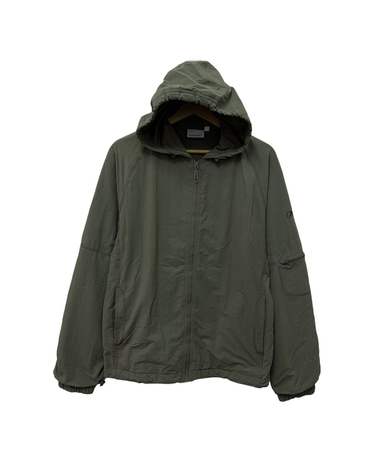 Vintage Reebok Mini Logo Embroidery Zipper Hoodie Jacket