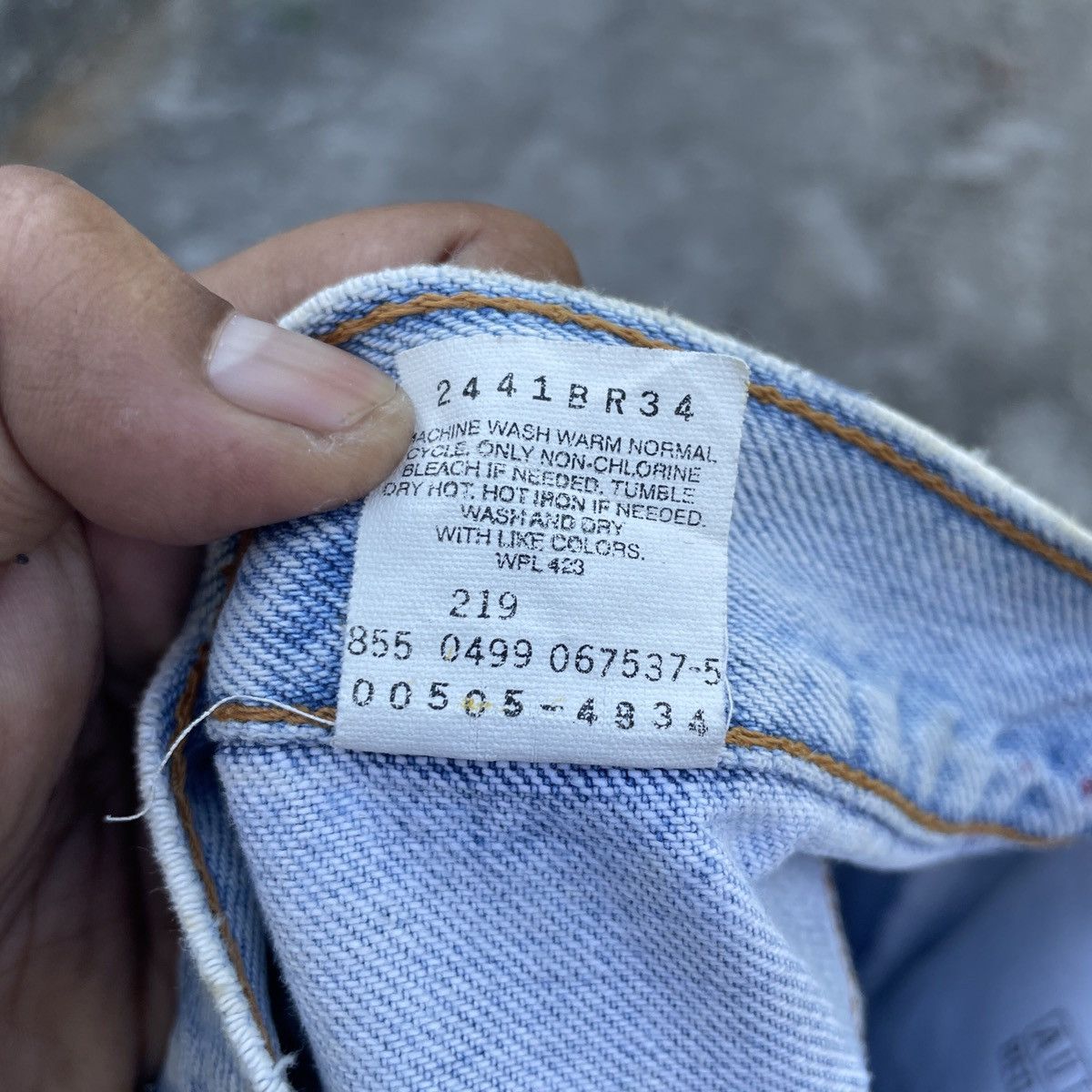 Levi's Vintage 90s Levis Lot 505 Art Denim Jeans Size US 30 / EU 46 - 8 Thumbnail