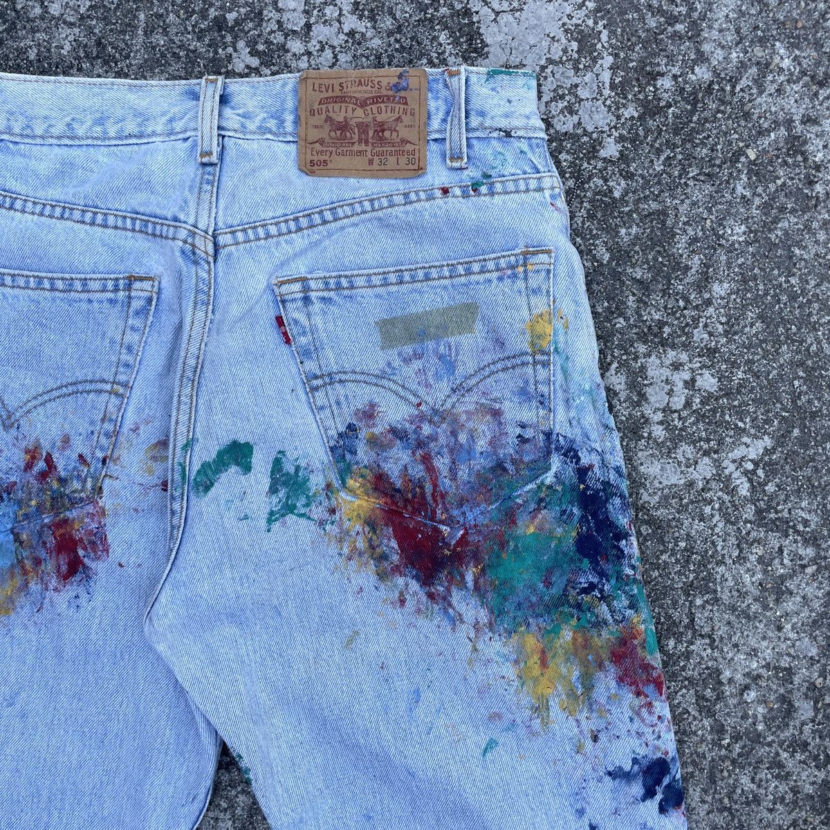 Levi's Vintage 90s Levis Lot 505 Art Denim Jeans Size US 30 / EU 46 - 10 Thumbnail