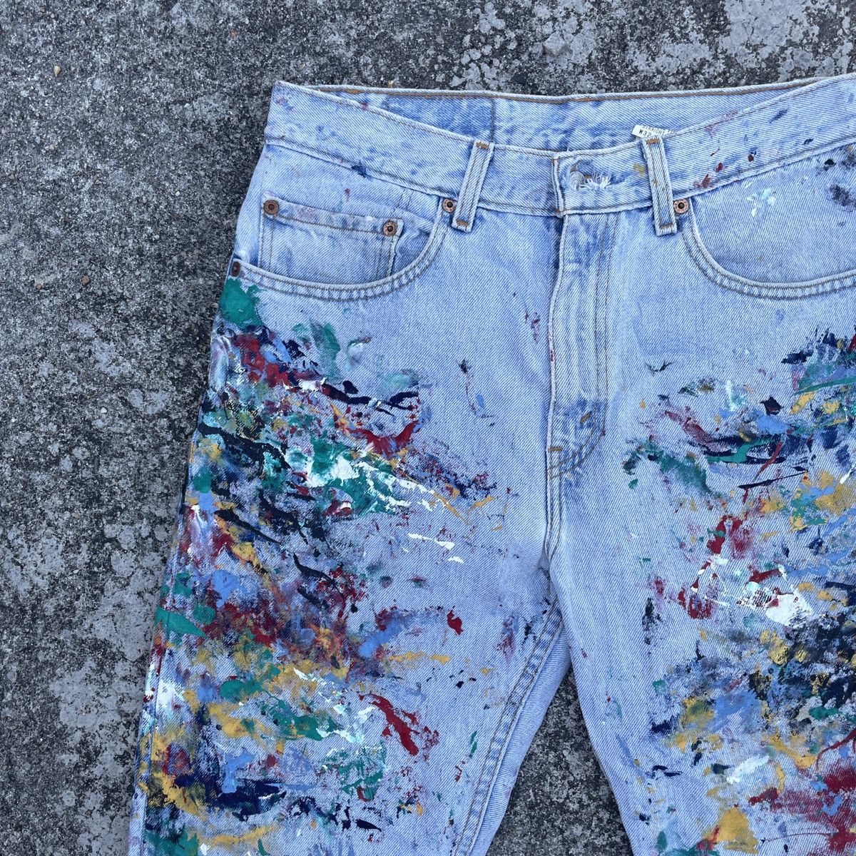 Levi's Vintage 90s Levis Lot 505 Art Denim Jeans Size US 30 / EU 46 - 3 Thumbnail