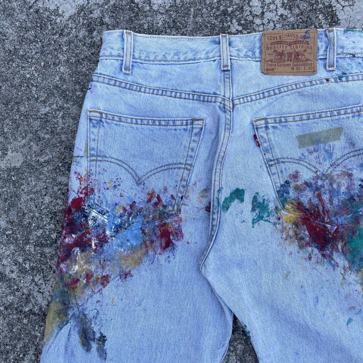 Levi's Vintage 90s Levis Lot 505 Art Denim Jeans Size US 30 / EU 46 - 11 Thumbnail