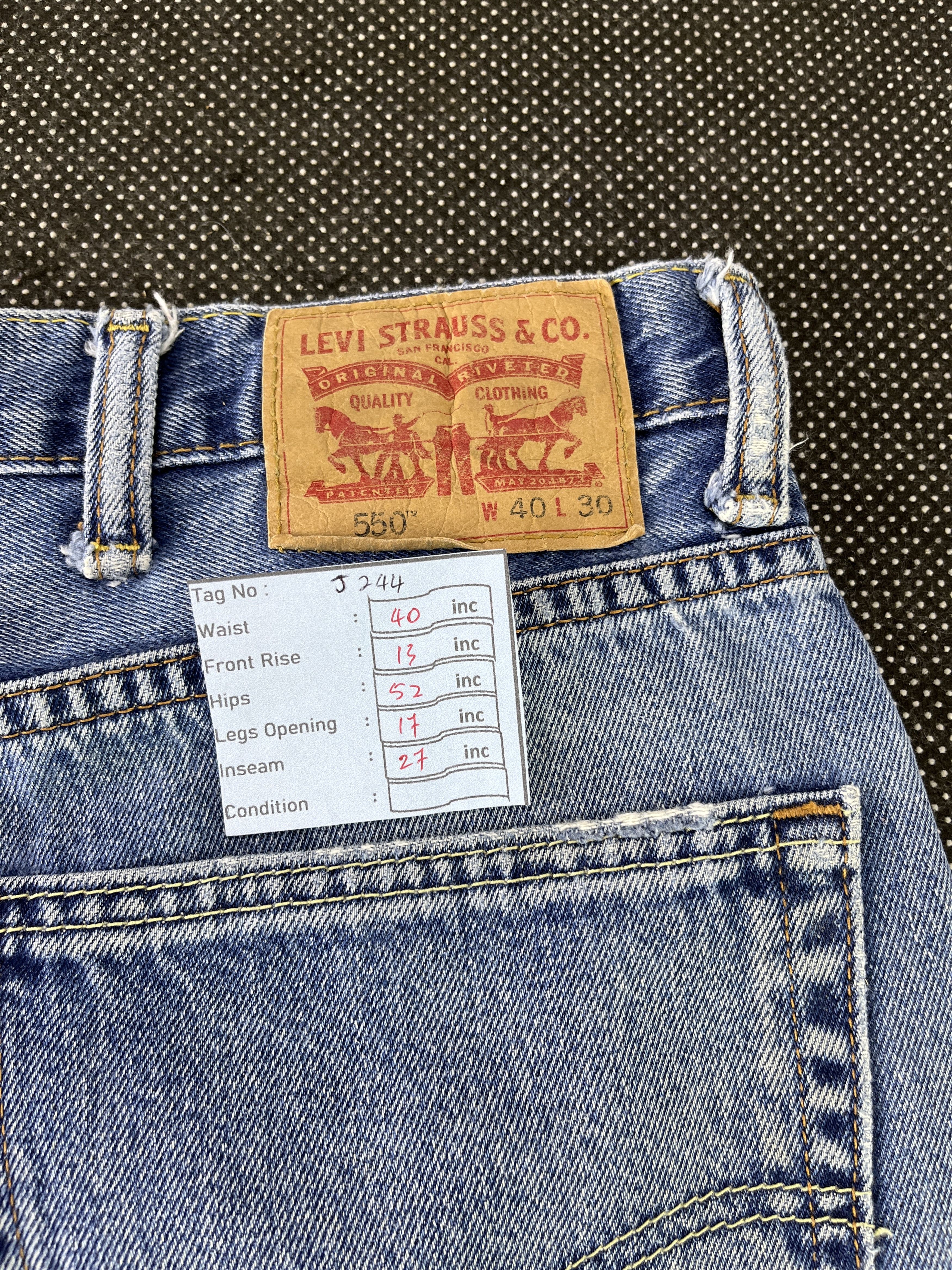 Levi's Vintage Levis 550 Stone Wash Jeans - J244 Size US 40 / EU 56 - 9 Thumbnail