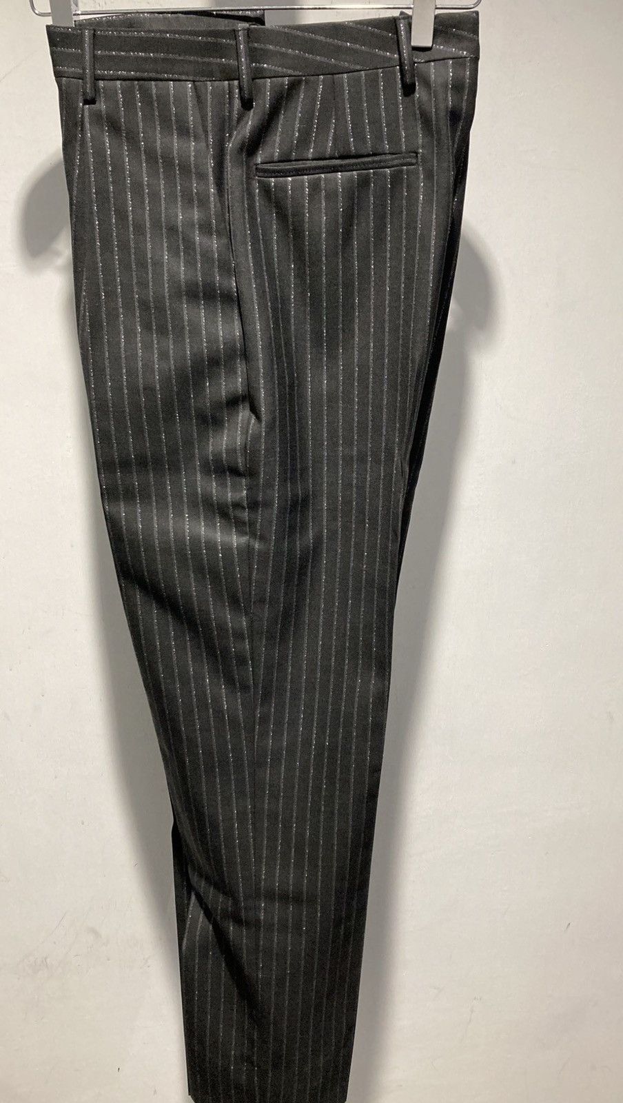Saint Laurent Paris SS20 Lamé Tennis Stripe Single Pleated Tailor Pants 46/48/52 Size 48S - 2 Thumbnail