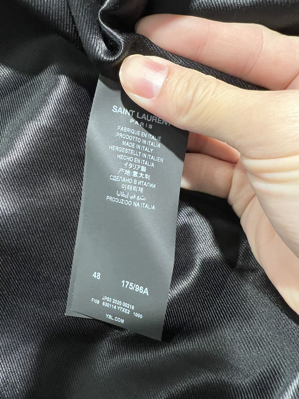 Saint Laurent Paris FW20 Black Teddy Jacket Shearling Carreaux Sz48 Size US M / EU 48-50 / 2 - 7 Thumbnail