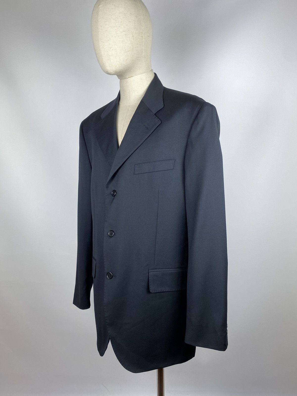 Paoloni Paoloni men’s virgin wool blazer jacket size 52 navy Size 42R - 3 Thumbnail