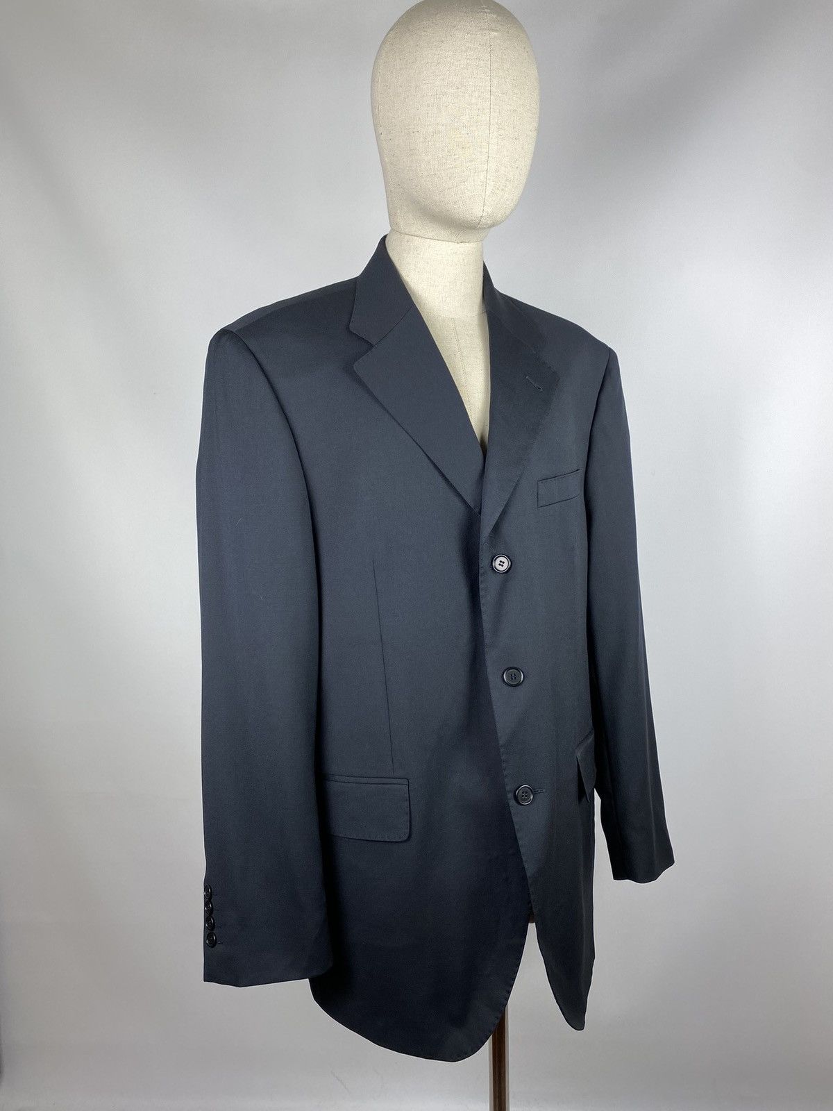 Paoloni Paoloni men’s virgin wool blazer jacket size 52 navy Size 42R - 2 Thumbnail