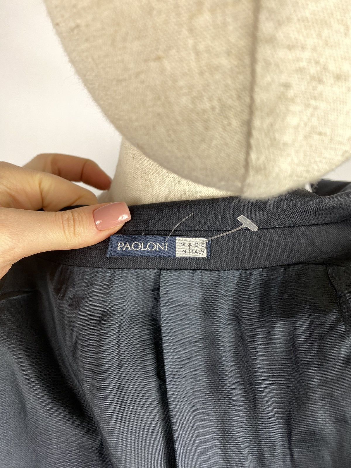 Paoloni Paoloni men’s virgin wool blazer jacket size 52 navy Size 42R - 16 Thumbnail