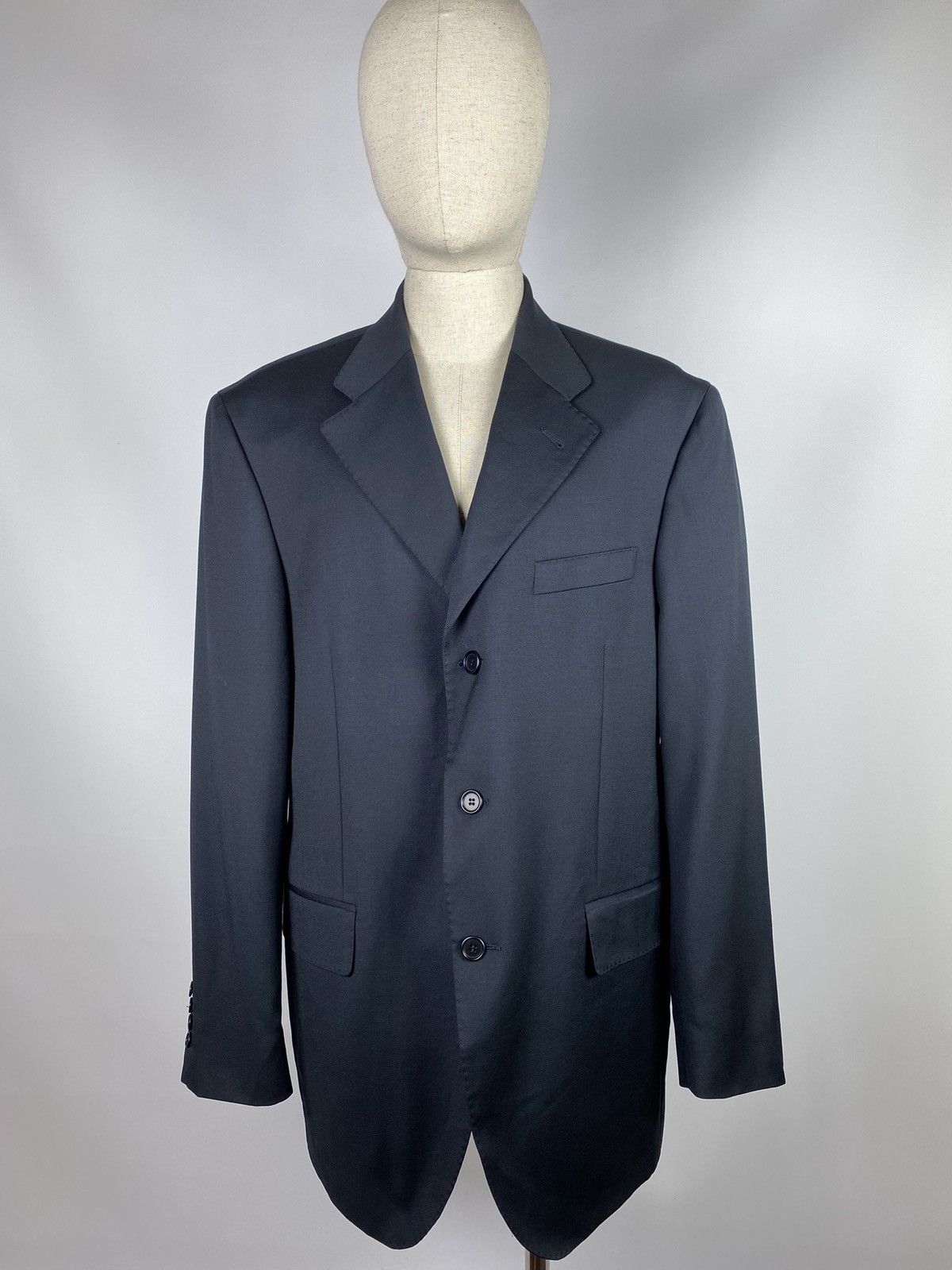 Paoloni Paoloni men’s virgin wool blazer jacket size 52 navy Size 42R - 1 Thumbnail