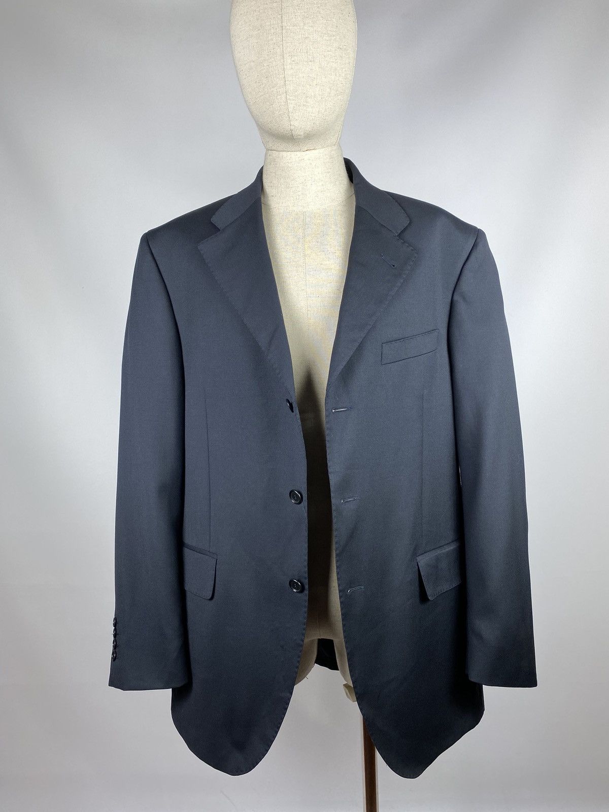 Paoloni Paoloni men’s virgin wool blazer jacket size 52 navy Size 42R - 8 Thumbnail