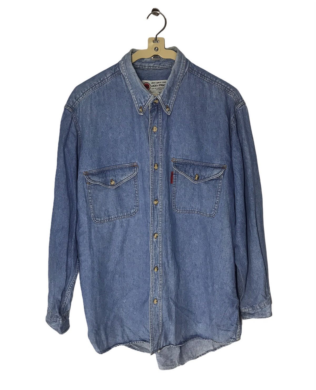Vintage Lucky strike button up long sleeve shirt Size US L / EU 52-54 / 3 - 1 Thumbnail