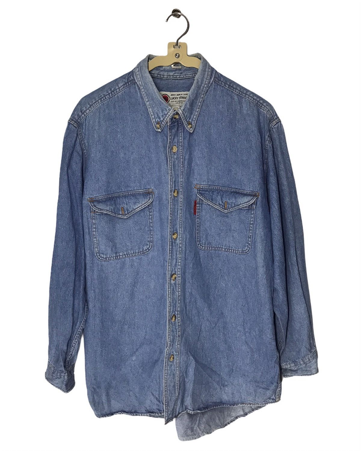 Vintage Lucky strike button up long sleeve shirt Size US L / EU 52-54 / 3 - 6 Thumbnail