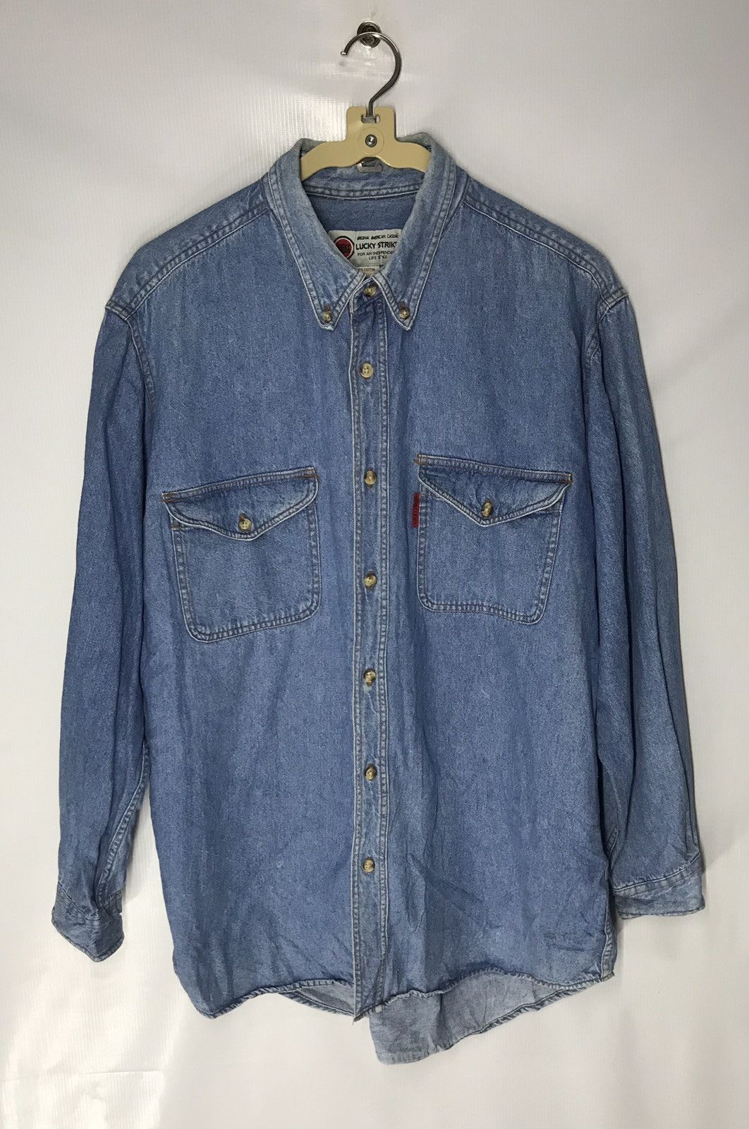 Vintage Lucky strike button up long sleeve shirt Size US L / EU 52-54 / 3 - 8 Thumbnail