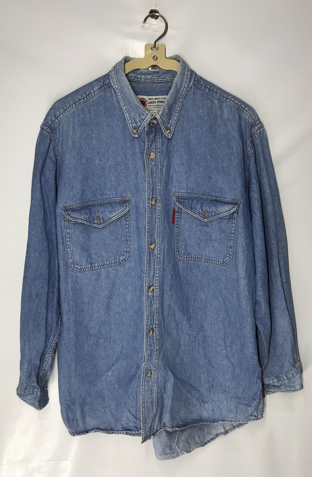 Vintage Lucky strike button up long sleeve shirt Size US L / EU 52-54 / 3 - 9 Thumbnail