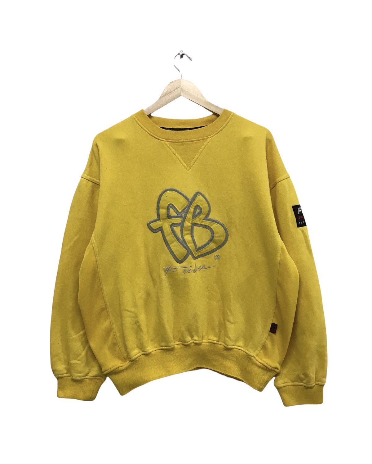 Fubu Vintage y2k Fubu Big Logo Sweatshirt Yellow Size US L / EU 52-54 / 3 - 1 Thumbnail