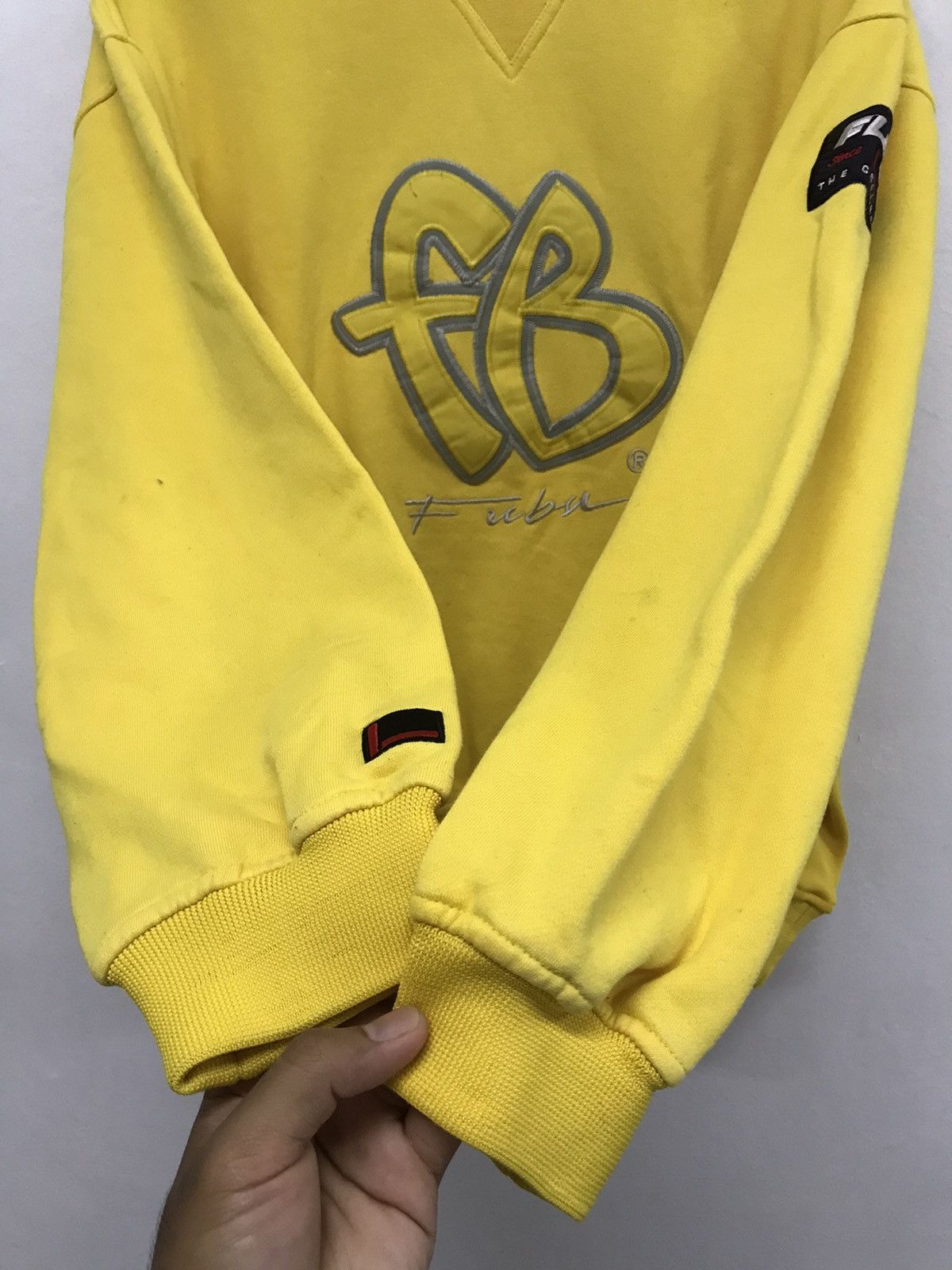 Fubu Vintage y2k Fubu Big Logo Sweatshirt Yellow Size US L / EU 52-54 / 3 - 8 Thumbnail